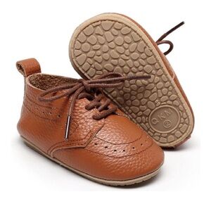 Greceen infant baby shoes brown crib shoes NWT UNISEX winter summer flexible